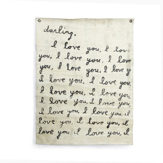 Letter For You Hand Painted Wall Hanging 36" x 48" (size will vary)